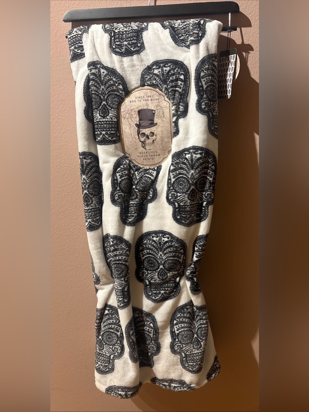 Day of the Dead Sugar Skull Soft Plush 60"x 70" Halloween Throw Blanket New
